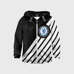 Ветровка с капюшоном детская Chelsea geometry sport, цвет: 3D-белый