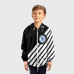 Ветровка с капюшоном детская Chelsea geometry sport, цвет: 3D-белый — фото 2