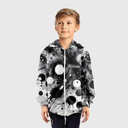 Ветровка с капюшоном детская Abstract fantasy pattern - Milano, цвет: 3D-белый — фото 2