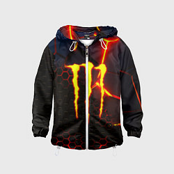 Ветровка с капюшоном детская Monster energy броня краски, цвет: 3D-белый