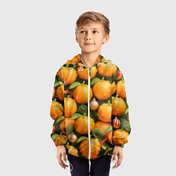 Ветровка с капюшоном детская Мандариновое настроение, цвет: 3D-белый — фото 2