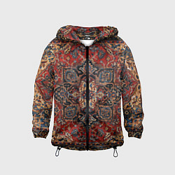Ветровка с капюшоном детская Модный ковер, цвет: 3D-черный