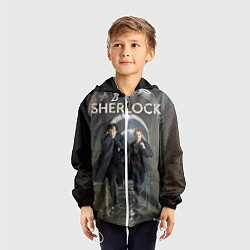 Ветровка с капюшоном детская Sherlock Break, цвет: 3D-белый — фото 2