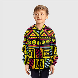 Ветровка с капюшоном детская Африка, цвет: 3D-черный — фото 2
