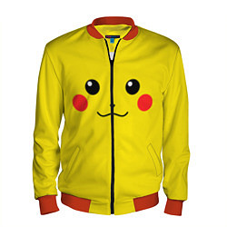 Бомбер мужской Happy Pikachu, цвет: 3D-красный