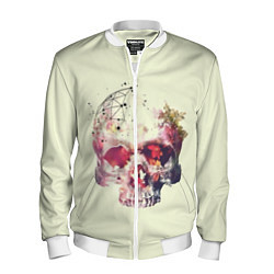 Бомбер мужской Skull, цвет: 3D-белый