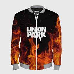 Бомбер мужской Linkin Park: Hell Flame, цвет: 3D-меланж