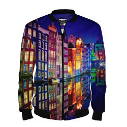 Бомбер мужской Амстердама - Нидерланды, цвет: 3D-черный