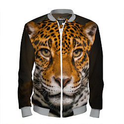 Бомбер мужской Взгляд ягуара, цвет: 3D-меланж