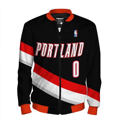 Мужской бомбер Portland Trail Blazers 0 / 3D-Красный – фото 1