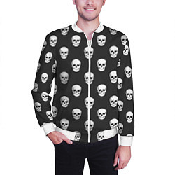 Бомбер мужской BFMV: Skulls, цвет: 3D-белый — фото 2