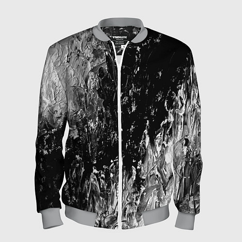 Мужской бомбер GRAY&BLACK / 3D-Меланж – фото 1