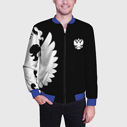 Бомбер мужской Russia - Black collection, цвет: 3D-синий — фото 2