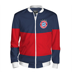 Бомбер мужской Bayern Munchen - Red-Blue FCB 2022 NEW, цвет: 3D-белый