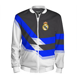 Бомбер мужской Real Madrid FC: White style, цвет: 3D-белый