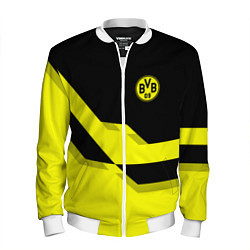 Бомбер мужской BVB FC: Yellow style, цвет: 3D-белый