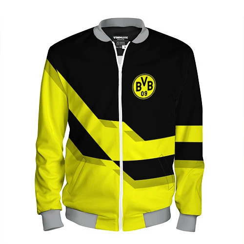 Мужской бомбер BVB FC: Yellow style / 3D-Меланж – фото 1