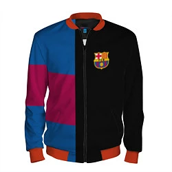 Бомбер мужской Barcelona FC: Black style, цвет: 3D-красный