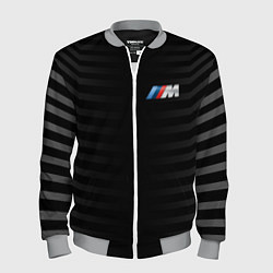Бомбер мужской BMW M BLACK & GREY, цвет: 3D-меланж
