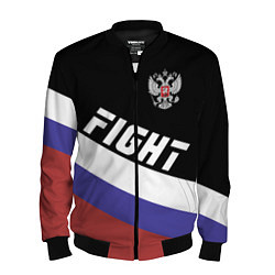 Бомбер мужской Fight Russia, цвет: 3D-черный