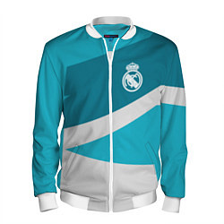 Бомбер мужской FC Real Madrid: Sport Geometry, цвет: 3D-белый