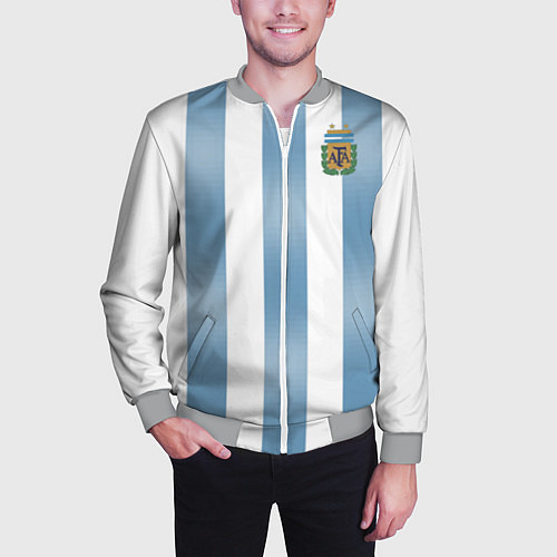 Мужской бомбер Сборная Аргентины: ЧМ-2018 / 3D-Меланж – фото 3