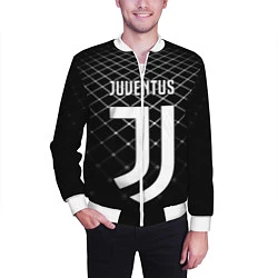 Бомбер мужской FC Juventus: Black Lines, цвет: 3D-белый — фото 2
