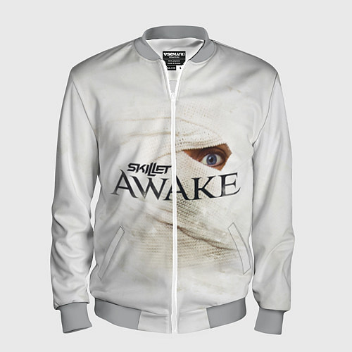 Мужской бомбер Skillet: Awake / 3D-Меланж – фото 1
