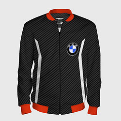 Бомбер мужской BMW CARBON БМВ КАРБОН, цвет: 3D-красный