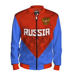 Бомбер мужской Russia Red & Blue, цвет: 3D-красный