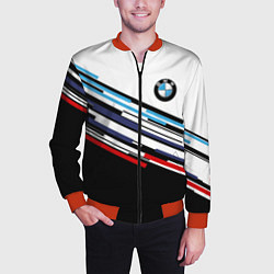 Бомбер мужской BMW BRAND COLOR БМВ, цвет: 3D-красный — фото 2