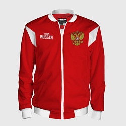 Бомбер мужской Россия: Акинфеев ЧМ-2018, цвет: 3D-белый