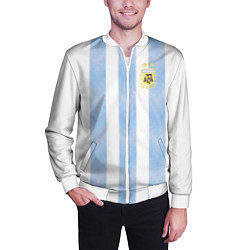 Бомбер мужской Сборная Аргентины, цвет: 3D-белый — фото 2
