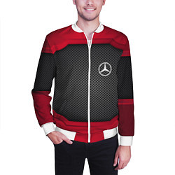 Бомбер мужской Mercedes Benz: Metal Sport, цвет: 3D-белый — фото 2