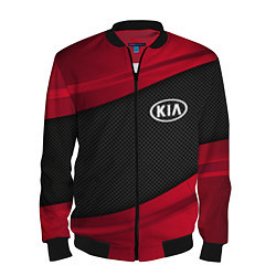 Бомбер мужской Kia: Red Sport цвета 3D-черный — фото 1
