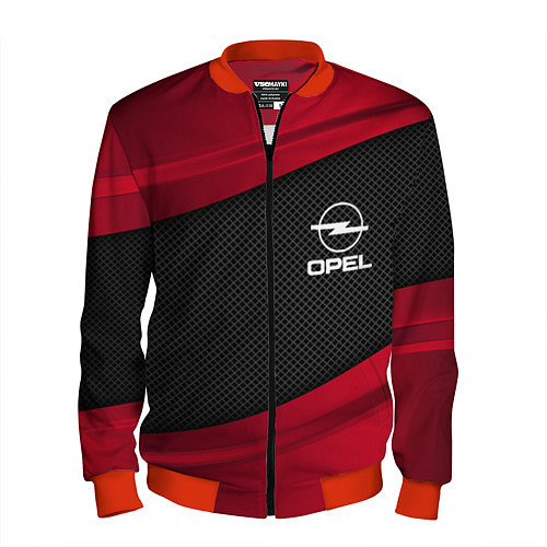 Мужской бомбер Opel: Red Sport / 3D-Красный – фото 1