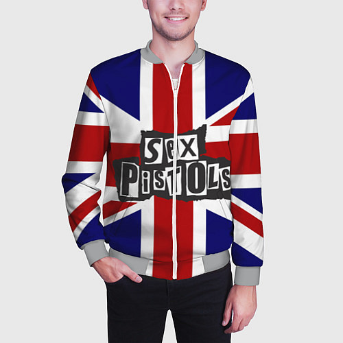 Мужской бомбер Sex Pistols UK / 3D-Меланж – фото 3