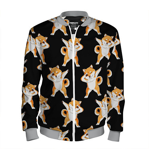 Мужской бомбер Foxes Dab / 3D-Меланж – фото 1
