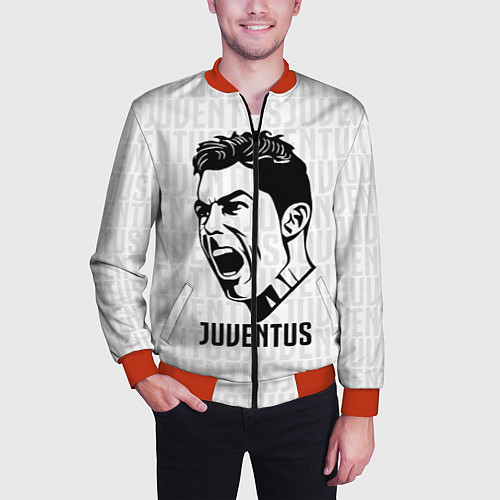 Мужской бомбер Juve Ronaldo / 3D-Красный – фото 3