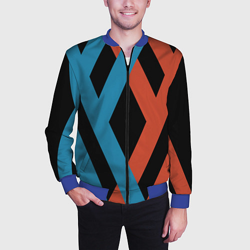 Мужской бомбер Darling in the Franxx / 3D-Синий – фото 3