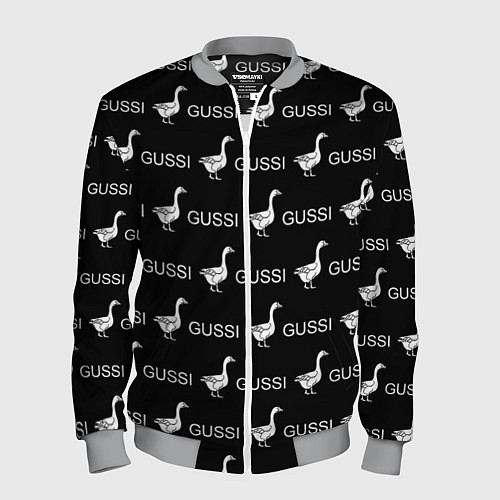 Мужской бомбер GUSSI: Black Pattern / 3D-Меланж – фото 1