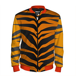 Бомбер мужской Шкура тигра, цвет: 3D-красный