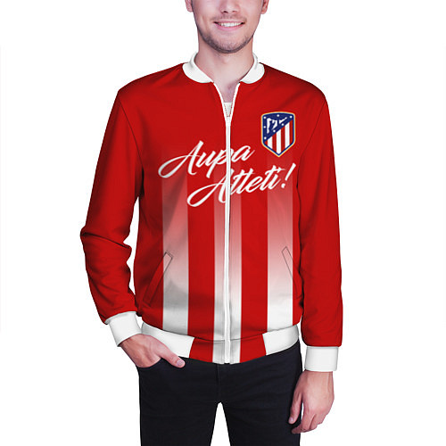 Мужской бомбер Aupa Atleti / 3D-Белый – фото 3