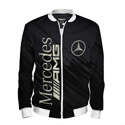 Бомбер мужской Mercedes AMG: Black Edition, цвет: 3D-белый