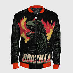 Бомбер мужской Flame Godzilla, цвет: 3D-красный