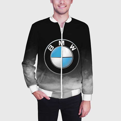 Мужской бомбер BMW / 3D-Белый – фото 3