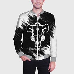 Бомбер мужской ЧЁРНЫЙ КЛЕВЕР, цвет: 3D-меланж — фото 2