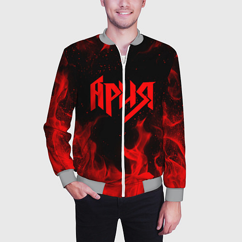 Мужской бомбер АРИЯ / 3D-Меланж – фото 3