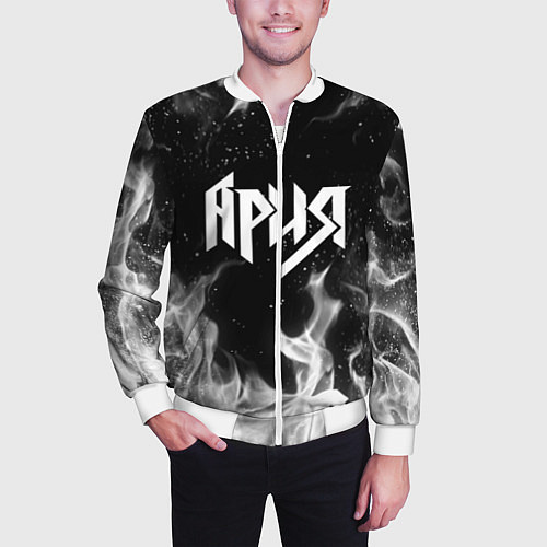 Мужской бомбер АРИЯ / 3D-Белый – фото 3