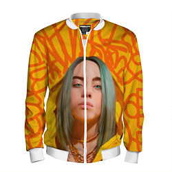 Бомбер мужской Billie Eilish, цвет: 3D-белый